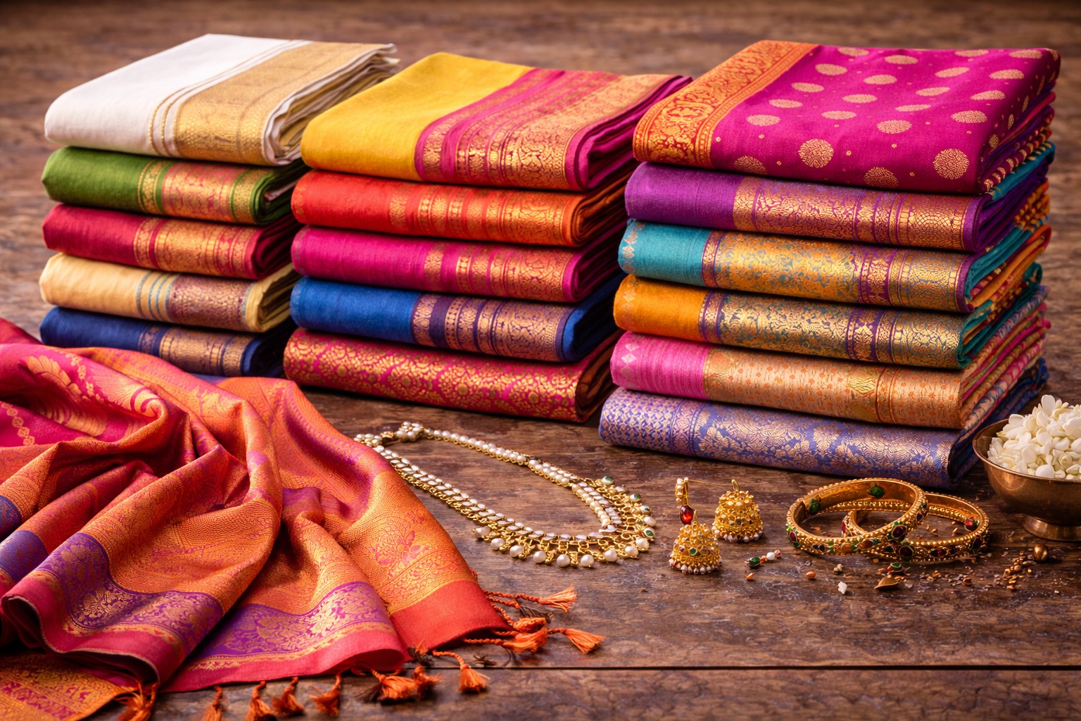 Sarees (Silk & Cotton)